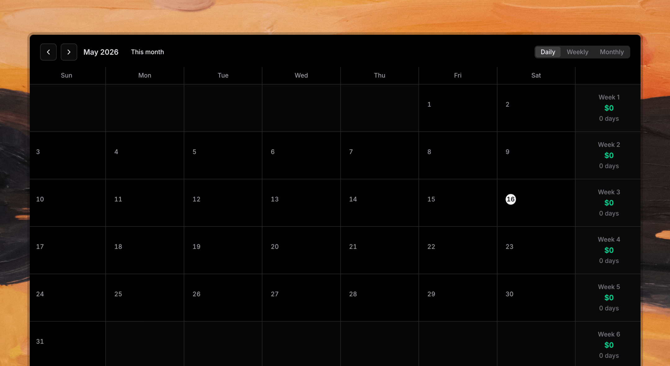 P&L Calendar