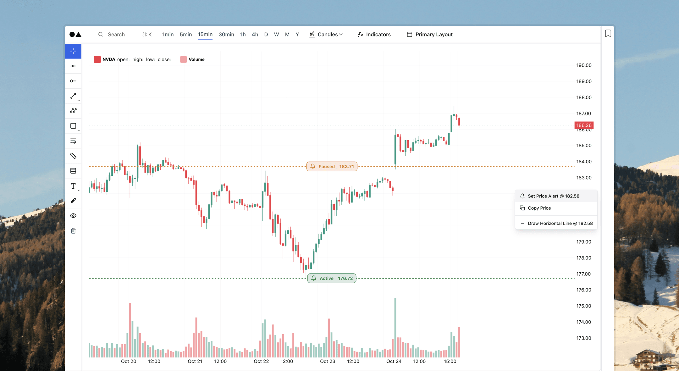 In-line Chart Alerts