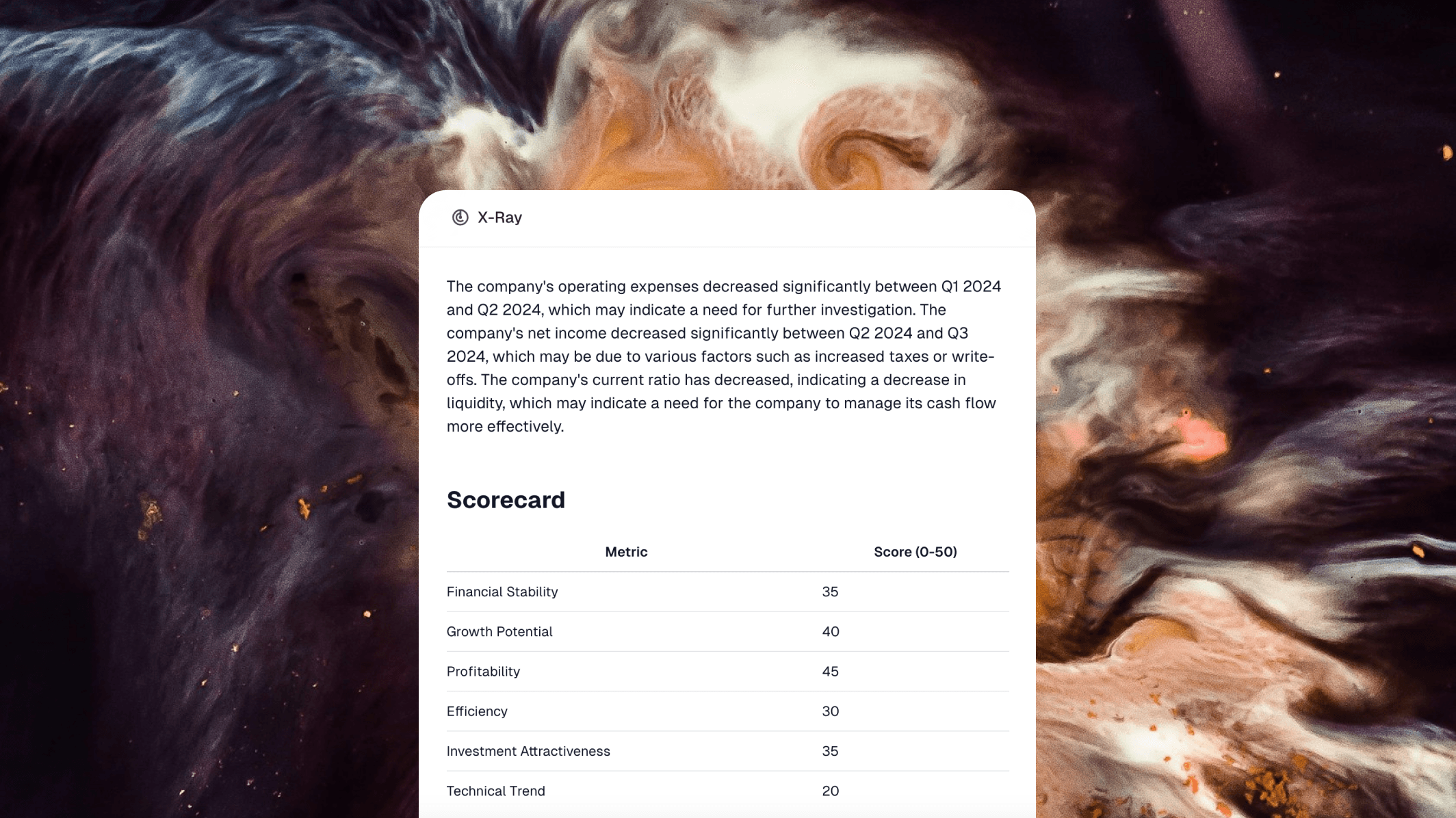 X-Ray: Intelligent Stock Analyzer